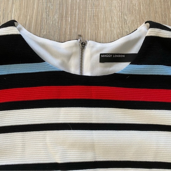 NWOT Maggy London Short Sleeve Stripe TShirt Sheath Dress - Picture 2 of 5